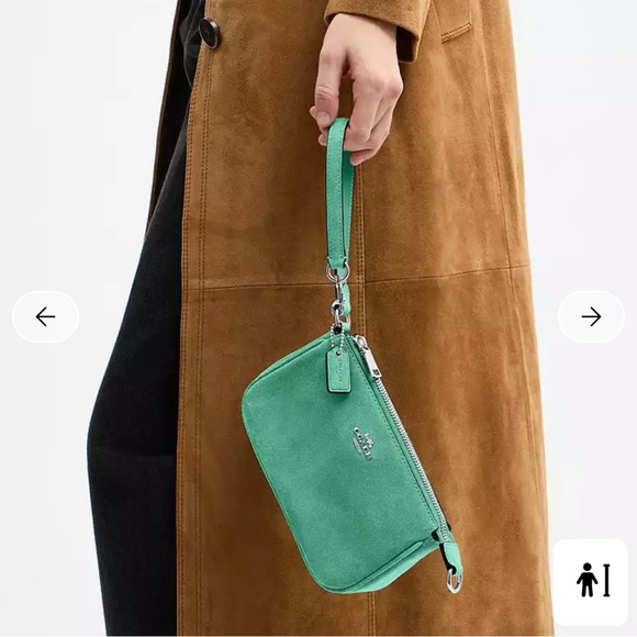 NWT Coach Nolita 19 Suede Bag Silver Mint Leather Handbag CDN25 Candyshop Green - Picture 3 of 10